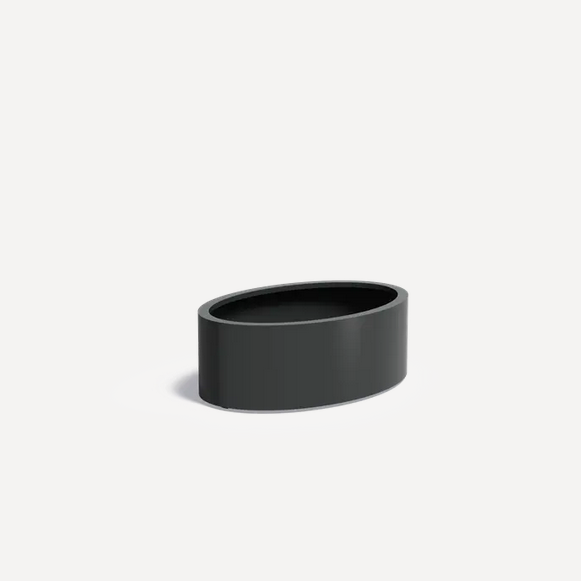 Bac ellipse en aluminium (avec fond) (1200x800x400mm, Blanc signalisation (RAL 9016) - Mat)