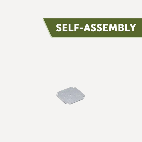 Fond pour bac en acier enduit (400x400x2mm)