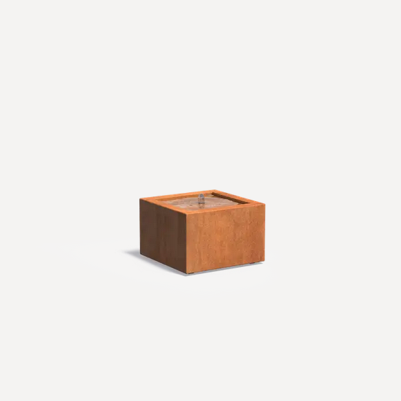 Table d'eau en acier corten (600x600x400mm)