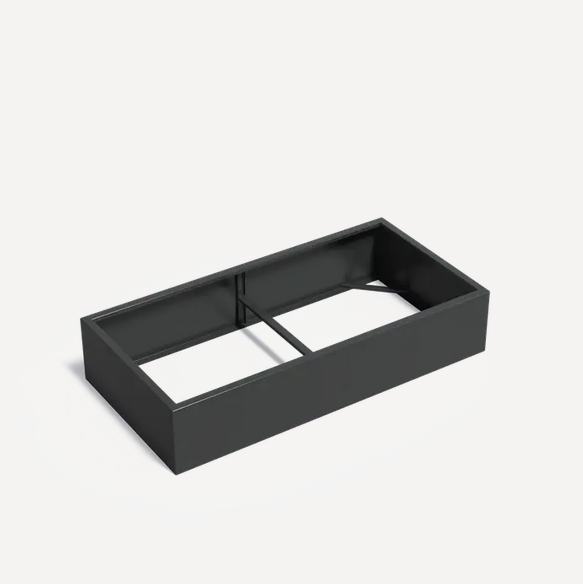 Bac rectangulaire en aluminium (sans fond) (2000x1000x400mm, Blanc signalisation (RAL 9016) - Mat)