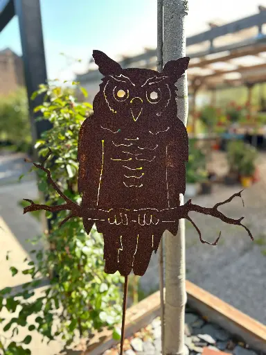 [71700EUL1-150] Hibou assis /tige H150