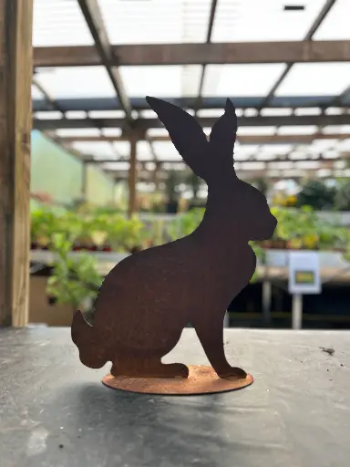 [71700HAE3P] Lièvre élégant assis H50cm /base